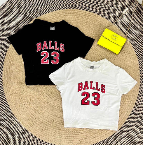 Basic Print Crop T-shirts